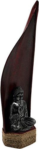 Guru-Shop Foglia di Palma Buddha, 45x12x11 cm, Figure di Buddha e Ruote di Preghiera