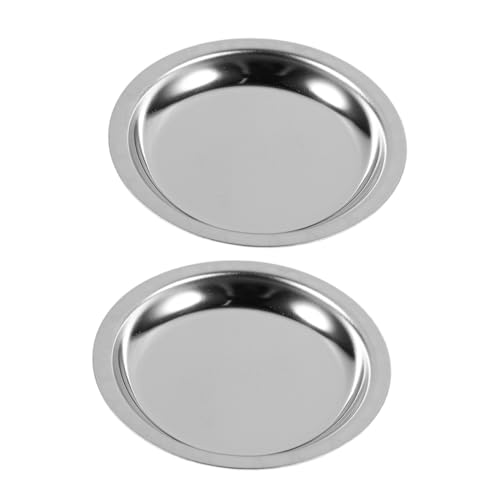 CIYODO Stainless Steel Tea Bag Dish Stand Metal Sauce Plate Round Coaster Drip-Free Modern Design Easy to Clean Tea Wine Accessory