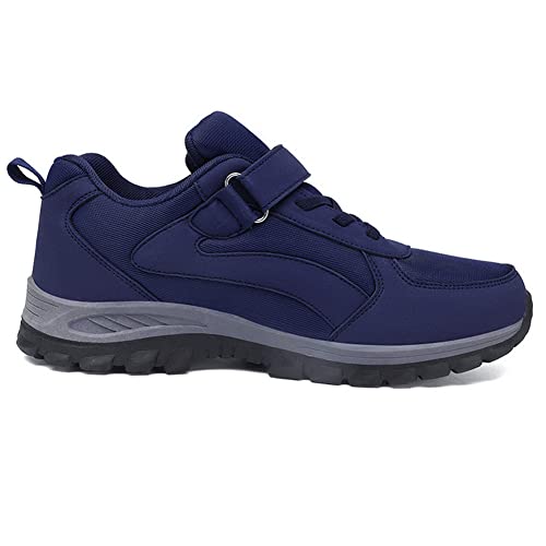 Image of LEADER SHOW Men's Comfortable Walking Shoes Non-Slip Safety Casual Sneakers for Elderly Strap Closure