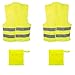 Adri 2 Chalecos Reflectantes de Seguridad, Poliéster, Unisex Adulto, Amarillo, Ajustable con Cierre de Velcro, Homologado, con 2 Bolsas de Almacenamiento (2, Amarillo, Estandar)