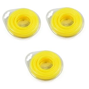 VILLCASE 3 Stks Gazon Bosmaaier M Koord Grastrimmer Maaier Lijn Strimmers Ronde Touw Nylon Geel Vervanging Spoelen Voor Strimmer