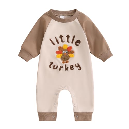 My First Thanksgiving Baby Boy Girl Outfit Little Turkey Romper Jumpsuit Cute Newborn Thanksgiving Clothes