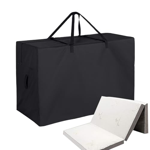 Generisch de transporte de colchón plegable – Cama de invitados plegable triple con asas, de almacenamiento de colchón plegable – para viajes vacaciones mudanzas organización