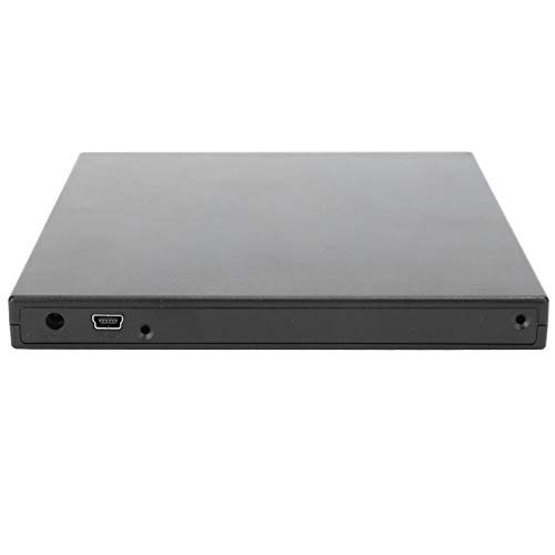 Caja externa para unidad óptica 9.5mm USB ABS negra miniatura 6