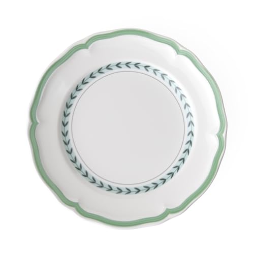 Villeroy & Boch French Garden Green Line Salad Plate, 8.25 in, Premium Porcelain, White/Green