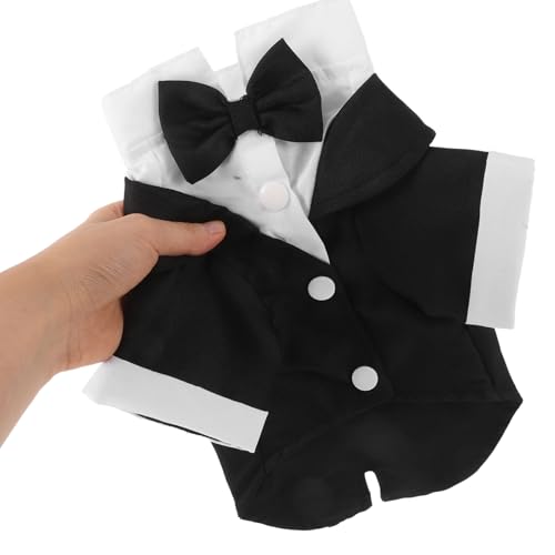 Smoking pour chien avec nœud ajustable et textile doux de cérémonie - 5