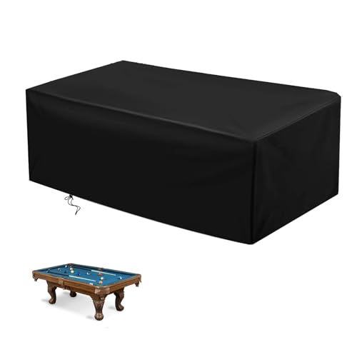 POMER Pool Table Cover Outdoor Pool Table Cover for 8 Feet-102Lx53Wx32H