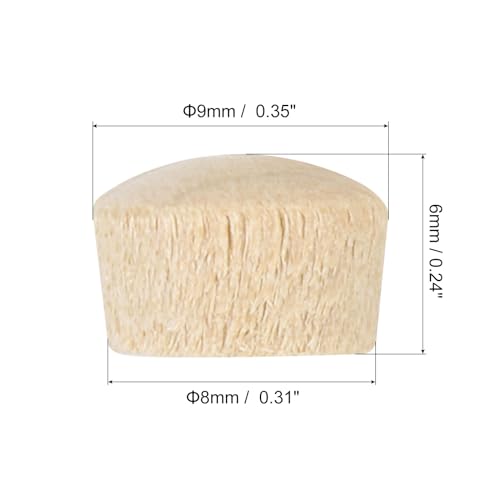 Image of uxcell 100Pcs 5 /16 Inch Flat Head Wood Plugs - Wooden Button Plugs for Screw Holes