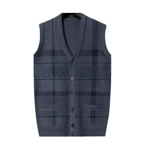 Mens V-Neck Sleeveless Vest Classic Business Gentleman Knitwear Knitted Sweater Tank Tops