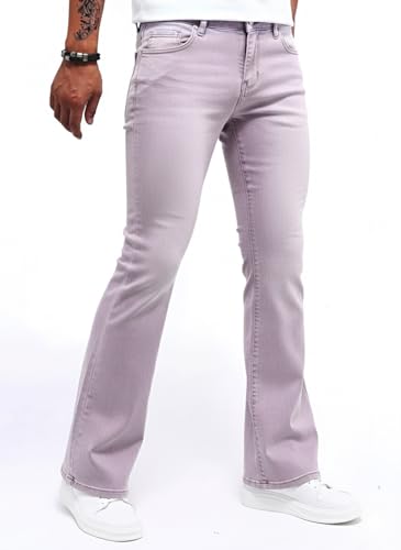 Image of Ben Martin Men's Bell Bottom Jeans || Bootcut Denim Pants || Wide Leg Flared Jeans for Men || High Waist Stretchable Retro Fit || Cotton Jeans for College Casual (1)