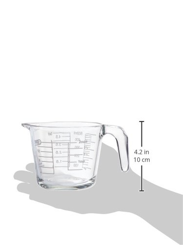 Farberware 2-Cup Borosilicate Glass Wet And Dry Measuring Cup With Oversized Measurements, Clear #TOP3