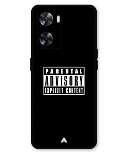 Image of Premium Explicit Case for Oppo A77 Soft-Touch Metal TPU Back Cover, Shockproof, Designer, Aesthetic Mobile Phone Case (Glossy Finish)