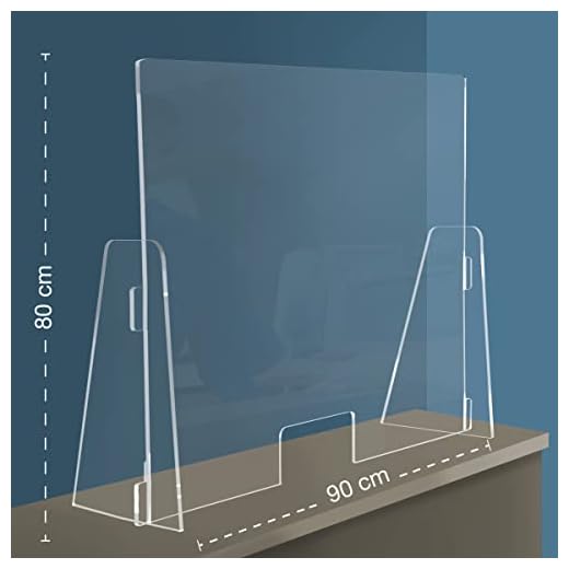 Barriera Parafiato In Resina Trasparente Da Banco - Schermo Divisorio Protettivo Per Uffici, Farmacie E Negozi - Foto 3