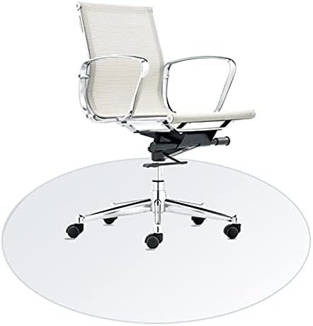 ZWYSL Office Chair Mat Round Carpet Protector Strong Polycarbonate Floor Protector Mat Clear Floor Mats Protection for Swivel Chairs (Color : 1.5mm, Size : Round 60 cm)