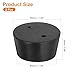uxcell 2 Pcs 2-Hole Rubber Stopper, Tapered Lab Seal Tube Stopper Plug for Test Tube Flasks Glass Containers Industry and Laboratories, 50x42x25mm Black