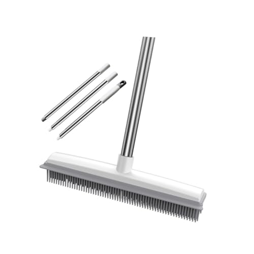 iplusmile 木製床ブラシ ペット毛取りカーペット用 家用フロアスクラバー 丈夫で な素材 角やルに優しい設計 床 絨毯 猫犬の毛掃除に