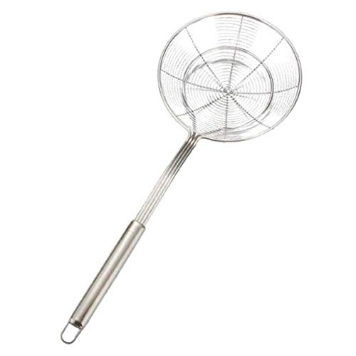 Escumador de aço inoxidável homozy coador chinês/indiano, coador de fritura pakora, fichas – 16 cm