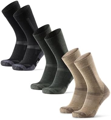 DANISH ENDURANCE Merino Wandersocken, 1, 3 & 5 Paar | Merino Trekkingsocken, Stark Gepolstert & Atmungsaktiv, Geruchshemmend, für Wandern, Trekking & Arbeit, Unisex