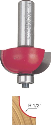 Freud-Diablo 1/2 Radius Cove Bit with 1/2 Shank (30-114), perma-shield coating red, One Size