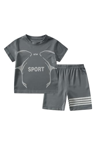 Image of Boys' Active Shorts Set 6 Pieces T-Shirt and Quick Drying Shorts Summer Activewear Sets 4-12Y
