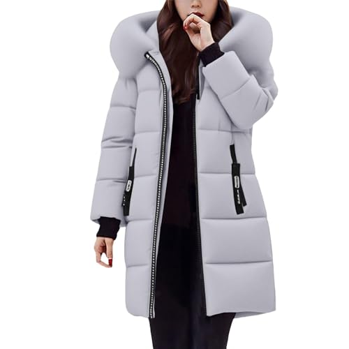 Veste d'extérieur coupe-vent style parka d'hiver longue et manteau chaud femme