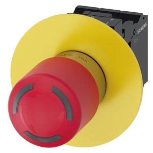 Siemens 3SU1152-1GB20-3PW0 arrêt d'urgence illuminable métal rouge 22 mm rond