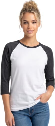 Image of ToBeInStyle Women's Classic Two Color Cotton Baseball T-Shirts