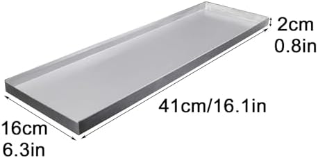 Heavy Duty Stainless Steel Plant Saucer & Germination Trays for Indoor/Outdoor Pots, No Drainage Holes, 51x12x2cm (20.1x4.7x0.8in) - Durable Planting Solution