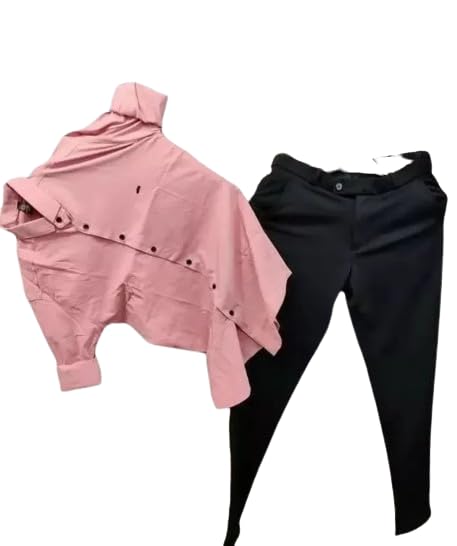 Image of Men's Cotton Solid Full Sleeves Regular Fit Casual Shirt and Pant