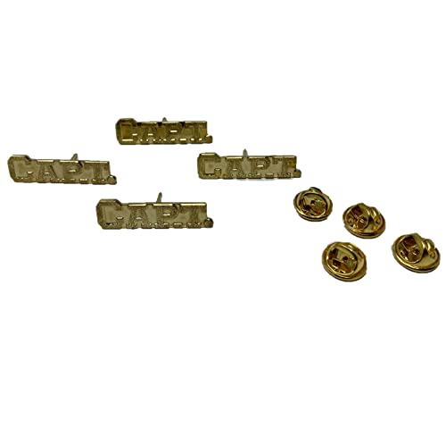 Captain Pin 25 Inch High By 1.5 Inches Long Captain Chenille Pin. Package Of 4. #TOP2