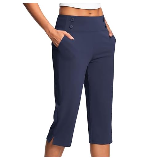 RLEHJN Pantalon 3/4 Femme Taille Élastique Pantalon Femme Chic Et Elegant Pantalons De Jogging Léger pour Femmes Pants Taille Haute Extensible pour Le Pilates Yoga Sport Cadeau Pas Cher Vente Flash