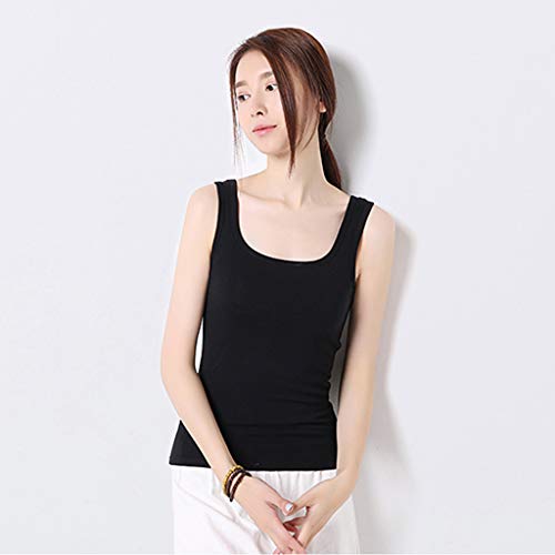 Homyl U-pescoço Elastic Camisole Regatas Para Mulheres Calções XXL Branco E Preto