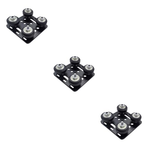 iplusmile 3sets Printer Wheel Set with Special Slide Plate Pulley for Aluminum Profiles Includes Pulleys Easy Installati