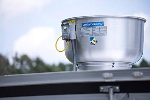 Centrifugal Upblast, High Speed Direct Drive Exhaust Fan, Single Phase with Speed Control, 600-1000 CFM (VXD33)