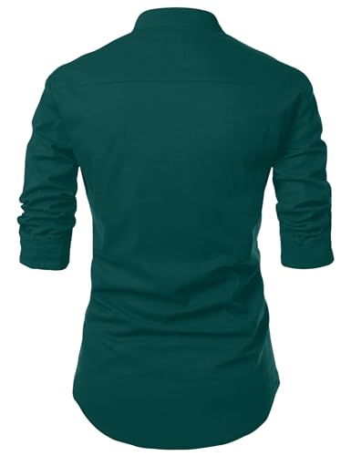 Image of FINIVO FASHION Men's Cotton Blend Regular Full Sleeve Straight Short Kurta Shirt, Casual and Formal Wear