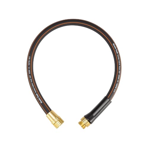 Giraffe Tools Garden Hose 5/8 Water Hose Heavy Duty Flexible Lightweight Hybrid Hose with Bend Protection 2.5ft Male to Female Fittings Burst 600 PSI Short Leader Hose