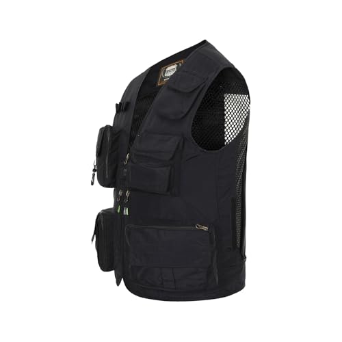 Image of Hbufnha Outdoor Fishing Hunting Vest Multi Pockets Work Cargo Jacket