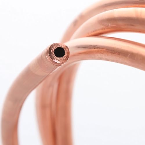 COYOUCO 99.9% Copper Tube Round Pure Copper Tubes, Soft Coil Copper Tubing, Used in Refrigerators, Air Conditioners, DIY Projects