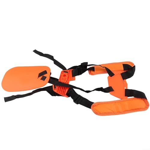 Besttoolifes Correa de arnés de hombro doble ajustable con soporte acolchado para desbrozadoras y cortadoras de césped, compatible con y para modelos Husqvarna, material de nailon duradero en color