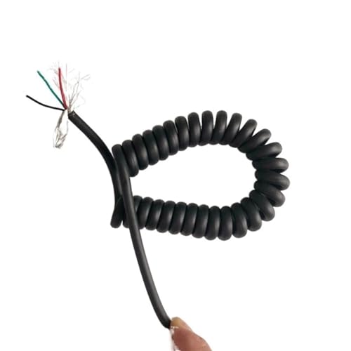 Cable espiral 6 núcleos 22AWG blindado y extensible hasta 12 metros