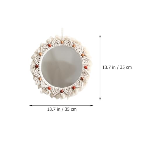 Miroir suspendu macramé bohémien DOITOOL déco chambre cocooning