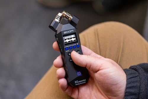 Zoom H1essential Stereo Handy Recorder (2024 Model, Essential Series) with 32-Bit Float, Accessibility, X/Y Microphones, USB Microphone, Portable, for Musicians, Podcasters, Filmmakers
