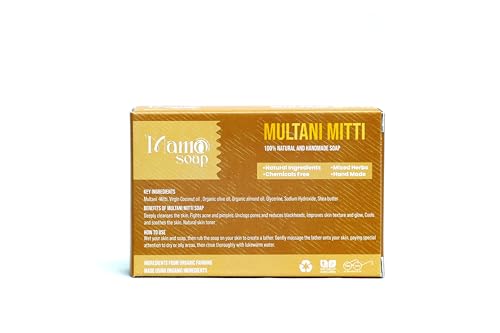 Image of Luxury Soap - Handmade Organic Ayurvedic Bath Bar with Pure Essential Oils for Glowing Skin | Sulfate-Free | For Men & Women (Pack of 3) (3, Multani-Mitti)