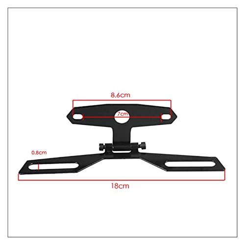 Support de plaque d'immatriculation pliant avec support de feu pour moto et quad ATV - 4