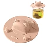 Teebeutelhalter aus Silikon, Staubschutz für heiße Teebehälter, für Getränke, Kaffee, Milch, Schreibtisch, Reisen, Zuhause, Büro, Erwachsene und Trinker