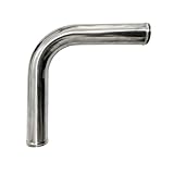 Haturmyko OD 2' (51mm), Leg Length 6' (152mm) 90 Degree Aluminum Elbow Intercooler Pipe 2 Inch Intake Tube Bend Universal Straight Joiner Polished
