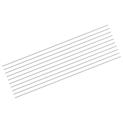 QUARKZMAN 10Pcs 304 Edelstahlstangen 1.8mm x 305mm Metall Vollschaft Rundstangen Drehmaschinenmaterial Für Modellflugzeuge Autos Schiffe DIY Basteln Metallbearbeitung