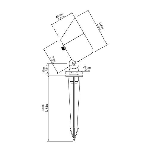 Lumina 4W Led Landscape Lights Cast-Aluminum Waterproof Outdoor Low Voltage Spotlights For Walls Trees Flags Light With Warm White 4W Mr16 Led Bulb And Abs Ground Stake Bronze Sfl0101-Bkled6 (6Pk) #TOP5