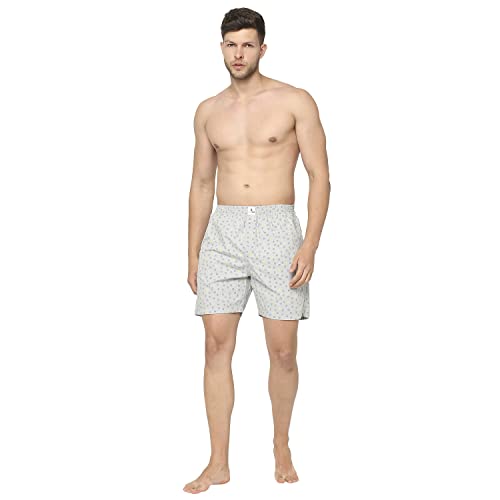 Image of Underjeans by Spykar Men Premium Cotton Blue Boxer