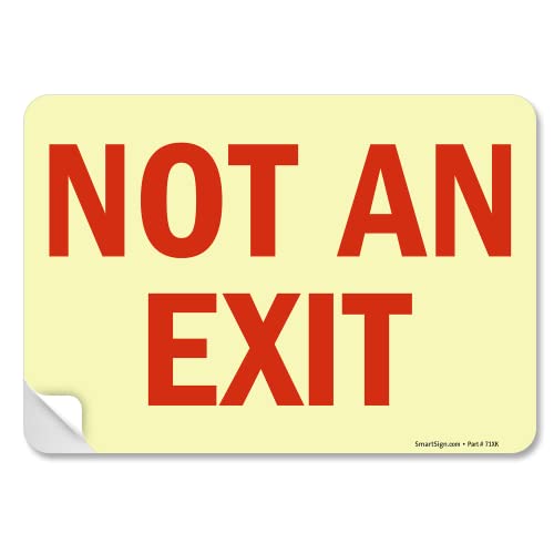 Étiquette Not a Exit SmartSign vinyle brillant 17x25 cm